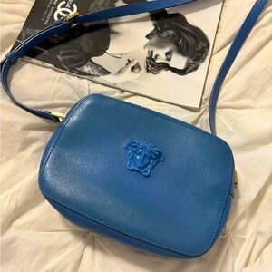Versace La Medusa Leather medium camera crossbody bag
